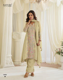 Sayuri 10281 Pastel Green Paisley Embroidered Suit