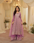Sayuri 10229 Premium Gerogette Embroidered Sharara Suit