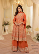 Sayuri 10231 Premium Gerogette Embroidered Sharara Suit