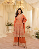 Sayuri 10231 Premium Gerogette Embroidered Sharara Suit