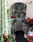 Saniya Trendz 7191 C Luxury Black & Grey Printed Pakistani Suit