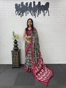 SF 2354 B Heavy Real Mirror Hand Work Saree