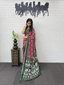 SF 2354 A Heavy Real Mirror Hand Work Saree