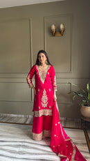 KR 1010 A Designer Hot Pink Embroidered Pakistani Suit