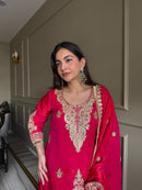 KR 1010 A Designer Hot Pink Embroidered Pakistani Suit
