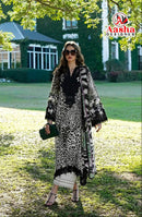 Aasha Designer 1221 A Leopard Printed Embroidered Work Pakistani Suit