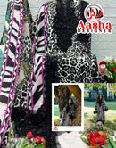 Aasha Designer 1221 A Leopard Printed Embroidered Work Pakistani Suit