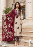 S4U 260291 Designer Contrast Embroidered Work Suit