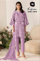 VS Fashion 13010 D Lavender Roman Silk Cutwork Pakistani Suit