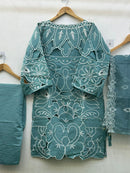 VS Fashion 13010 B Sky Blue Roman Silk Cutwork Pakistani Suit