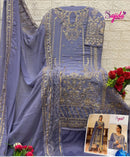 Sajida 1076 Designer Lavender Georgette Embroidered Work Pakistani Suit