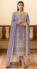 Sajida 1076 Designer Lavender Georgette Embroidered Work Pakistani Suit