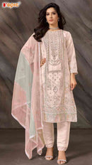 Fepic Rosemeen C 1661 Luxury Pastel Pink Embroidered Suit