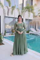 KA 1222 B Premium Deep Purple Georgette Anarkali Gown