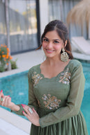 KA 1222 B Premium Deep Purple Georgette Anarkali Gown