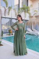 KA 1222 B Premium Deep Purple Georgette Anarkali Gown