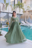 KA 1222 B Premium Deep Purple Georgette Anarkali Gown