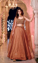 Shivali MF19/00565 Beauty Wind Rust Brown Lehenga