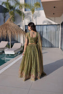 LW 7161 A Attractive Multi Thread Embroidery Work Lehenga