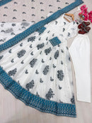 AD 231  Heavy Georgette  Sequence Embroidery Work Gown