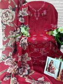 Florent 1093 A Maslin Cotton Heavy Embroidery Work Pakistani Suit