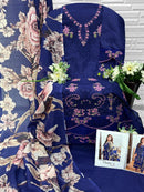 Florent 1093 D Maslin Cotton Heavy Embroidery Work Pakistani Suit