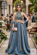 Shivali SMJ9/61045 Designer Steel Blue Lehenga