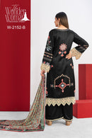 Wonder Woman W 2152 B Black Printed Pakistani Suit