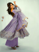SSC 721 A Designer Lavender Organza Anarkali Suit