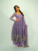 SSC 721 A Designer Lavender Organza Anarkali Suit