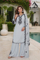 Al Qasr MA 333 D Premium Light Blue Embroidered Work  Pakistani Suit