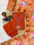 Diva 112 C Premium Orange Embroidered Work Suit