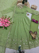SSC 722 B Designer Heavy Embroidery Sequins Work Gown