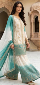 Hoor Tex  HF 792 A Designer Shaded Embroidered Work Pakistani Suit