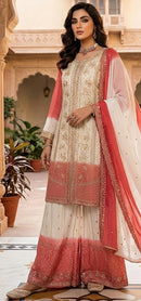 Hoor Tex  HF 792 B Designer Shaded Embroidered Work Pakistani Suit