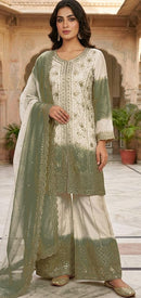Hoor Tex  HF 792 D Designer Shaded Embroidered Work Pakistani Suit