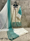 Hoor Tex  HF 792 A Designer Shaded Embroidered Work Pakistani Suit