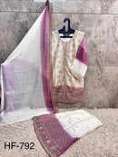 Hoor Tex  HF 792 C Designer Shaded Embroidered Work Pakistani Suit