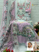Alzohaib AZ 1522 Designer Pure Cotton Patch Work Pakistani Suit