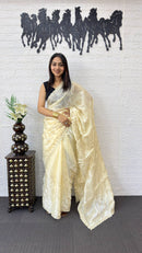 SF 2273 OWT Premium Fendy Fabric Embroidery Work Saree
