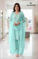 Florent 1086 C Georgette Sequence Embroidery Work Pakistani Suit