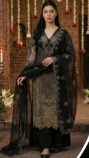 Rosemeen Fepic 6397 Designer Black Embroidered Georgette Pakistani Suit