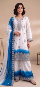 Hoor Tex 854 C Designer Simmar Pading Shaded Pakistani Suit
