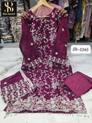 SH 2345 C Designer Jimichu With Work Pakistani Suit