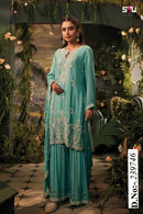 Shivali 239746 Aqua Green Embroidered Sharara Suit