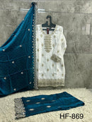 Hoor Tex HF 869 A Heavy Fandi Embroidered Work Pakistani Suit