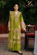 Ziaya 1132 B Pure Heavy Cambric Cotton Embroidered Work Pakistani Suit