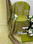 Ziaya 1132 B Pure Heavy Cambric Cotton Embroidered Work Pakistani Suit