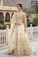 Shivali PTS9/62070 Pastel Yellow Embroidered Lehenga