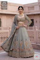 Shivali PTS9/62069 Grey Zari Embroidered WorkLehenga